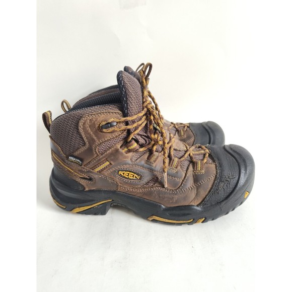 Keen Utility Braddock Hiking Boots Brown Mens 9 D Dry Waterproof Rubber USA Made